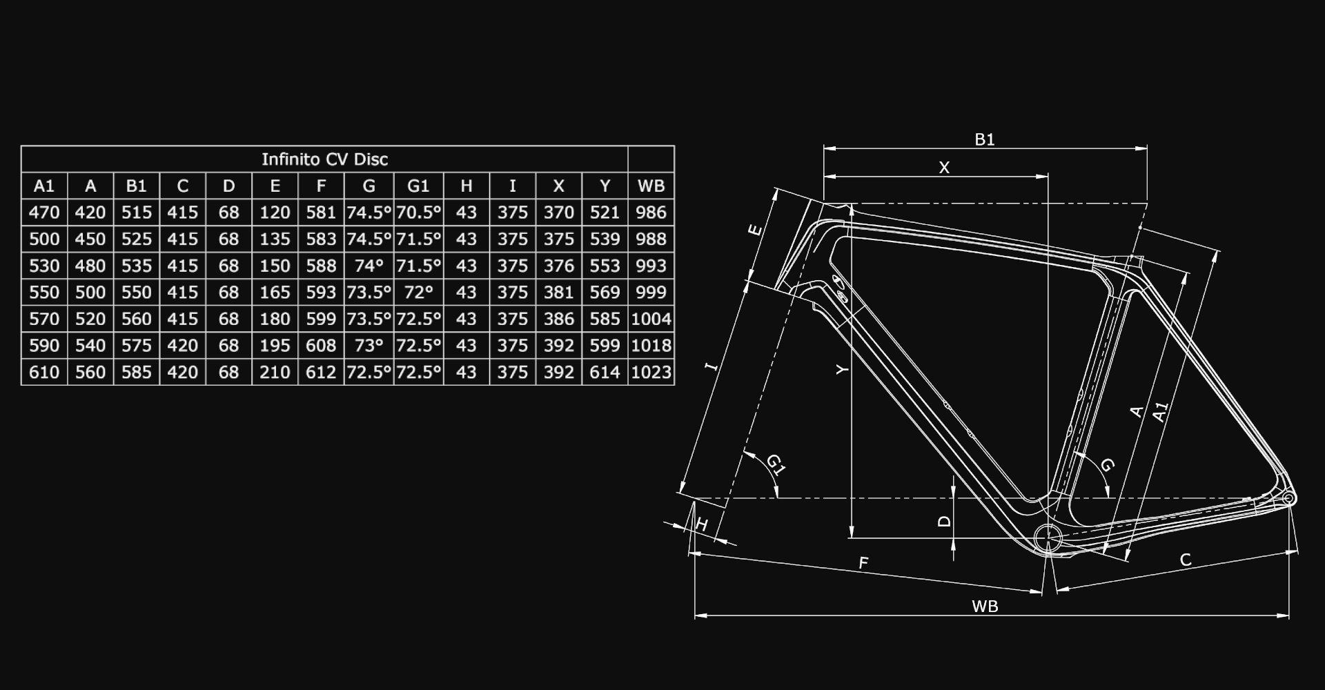 Bianchi infinito size chart deals